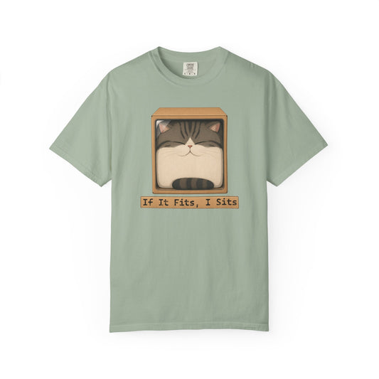 "If It Fits I Sits" Cat in a Box Tee