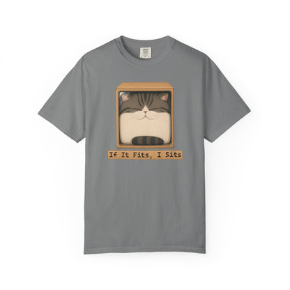 "If It Fits I Sits" Cat in a Box Tee