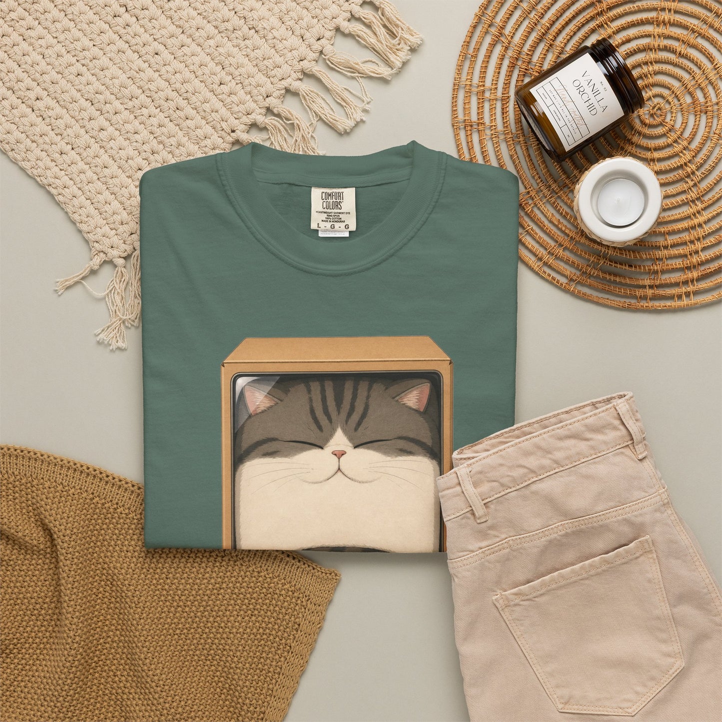 "If It Fits I Sits" Cat in a Box Tee