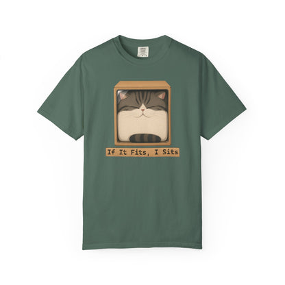 "If It Fits I Sits" Cat in a Box Tee
