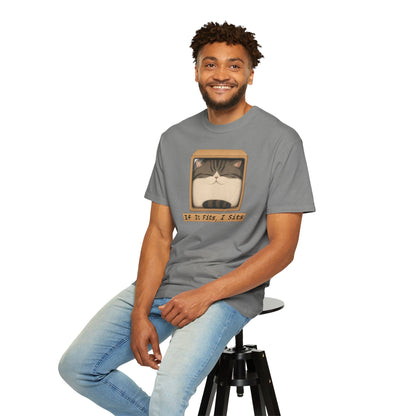 "If It Fits I Sits" Cat in a Box Tee