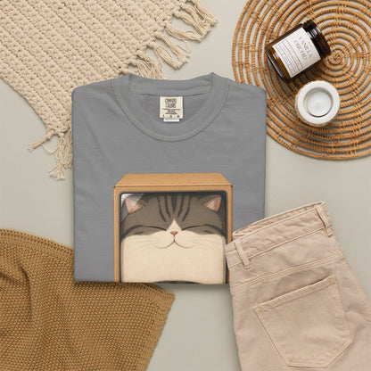 "If It Fits I Sits" Cat in a Box Tee