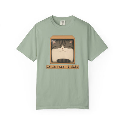 "If It Fits I Sits" Cat in a Box Tee