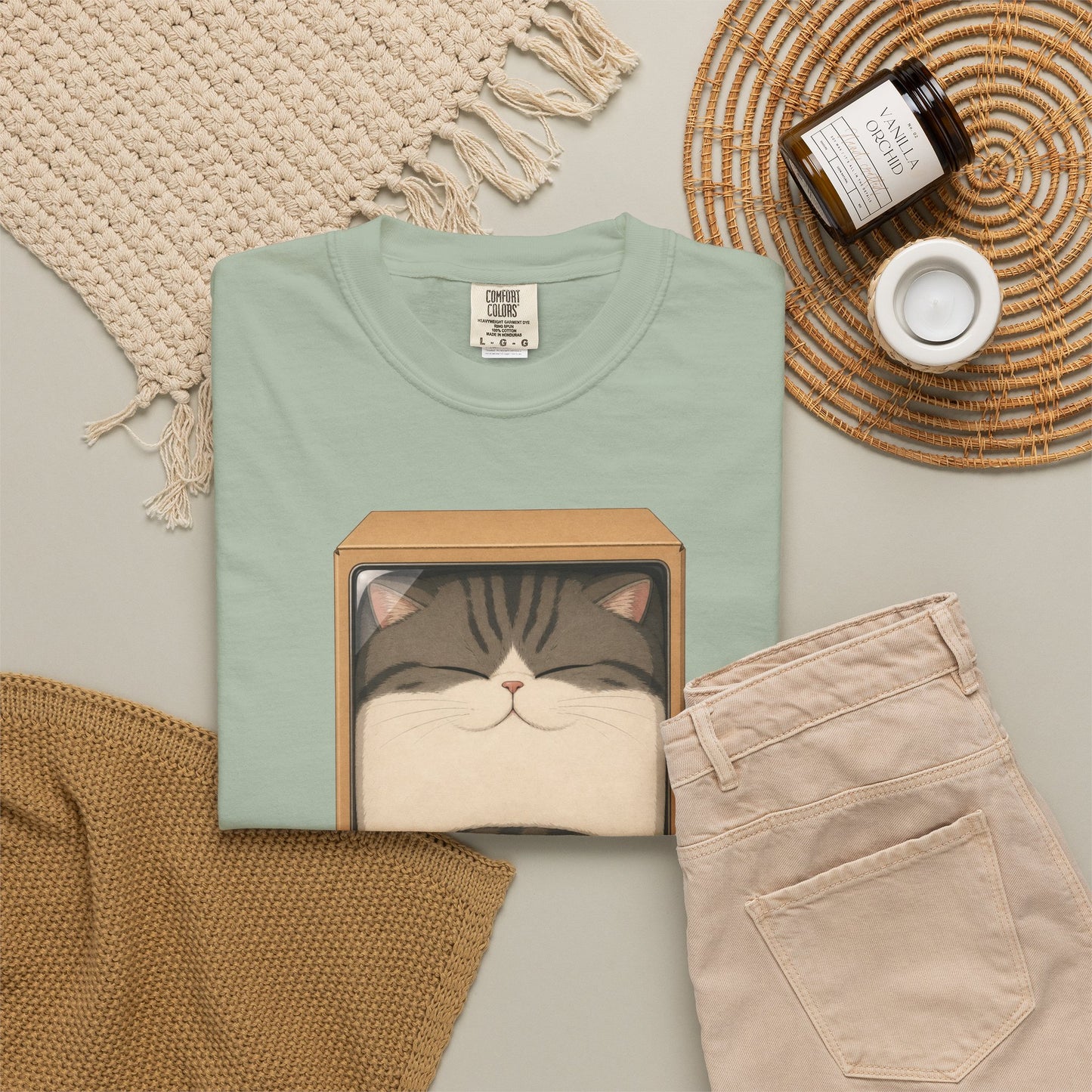 "If It Fits I Sits" Cat in a Box Tee